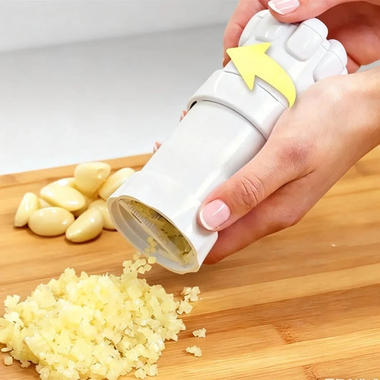 Multi Functional Garlic Press, Garlic Slicer, Suitable for Kitchen Cooking, Small Kitchen Tool, Garlic Chopper, Wheel Type