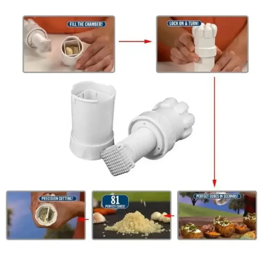Multi Functional Garlic Press, Garlic Slicer, Suitable for Kitchen Cooking, Small Kitchen Tool, Garlic Chopper, Wheel Type